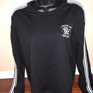 Black “I need my space” embroidered longsleeve